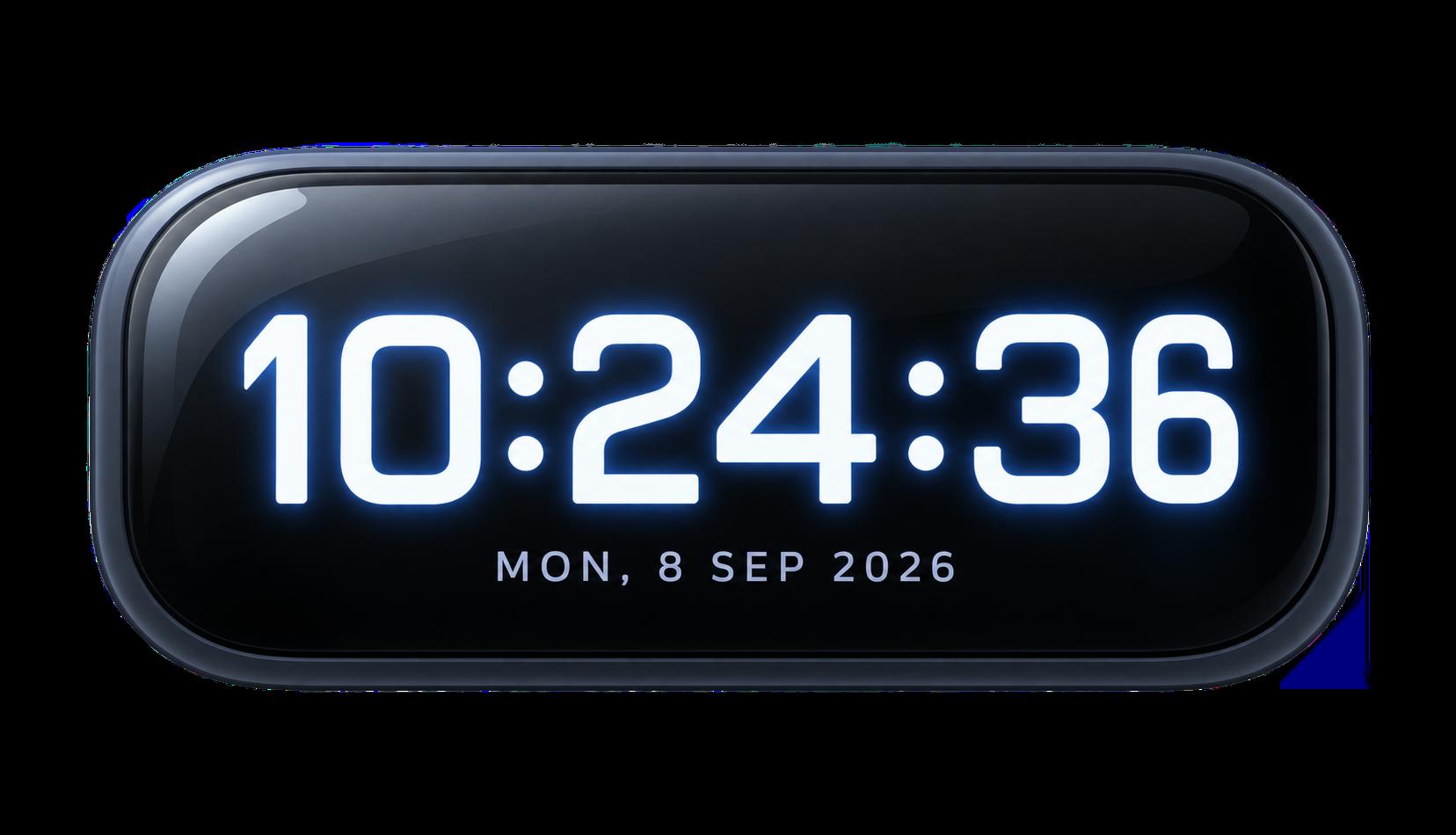Minimal clock display